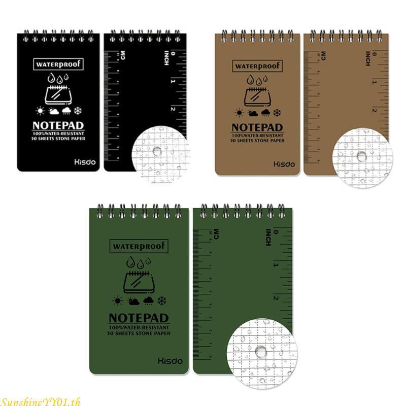 SUN Stone Paper Waterproof Spiral Notebooks Notepad Pocket Notebook All-Weather Memos Blank Paper No