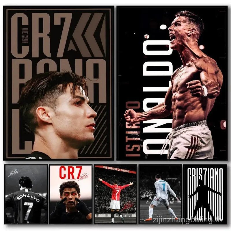 Hot C_Cristiano ฟุตบอล R_Ronaldo ตกแต่งผ้าลินินผ้าใบโปสเตอร์ Wall Art พิมพ์สําหรับห้องนั่งเล่นห้องนอ