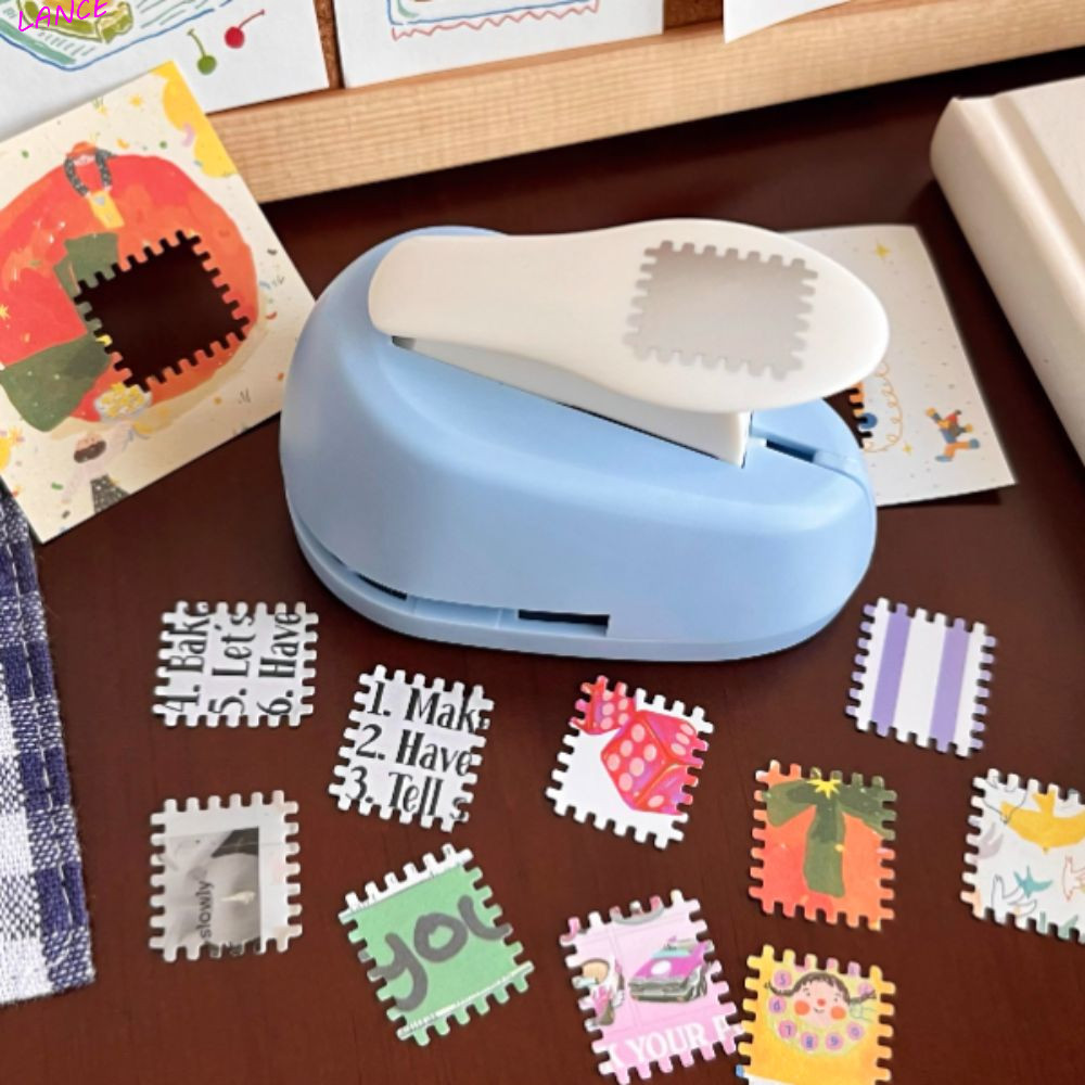 LANCE Stamp Border Punch, Stamp Shape Punches Maker ลายนูน|เครื่องเขียน Hole Puncher กระดาษตัดตัดหัต
