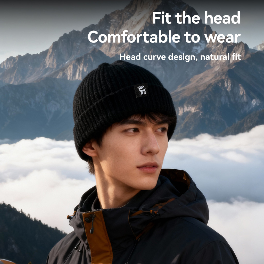 Quature ฤดูหนาวถักหมวก Windproof Warm Elastic น้ําหนักเบาหมวกสวมใส่-resistan สบายขี่จักรยานเล่นสกีเดินป่า Camping หมวก — صورة 7