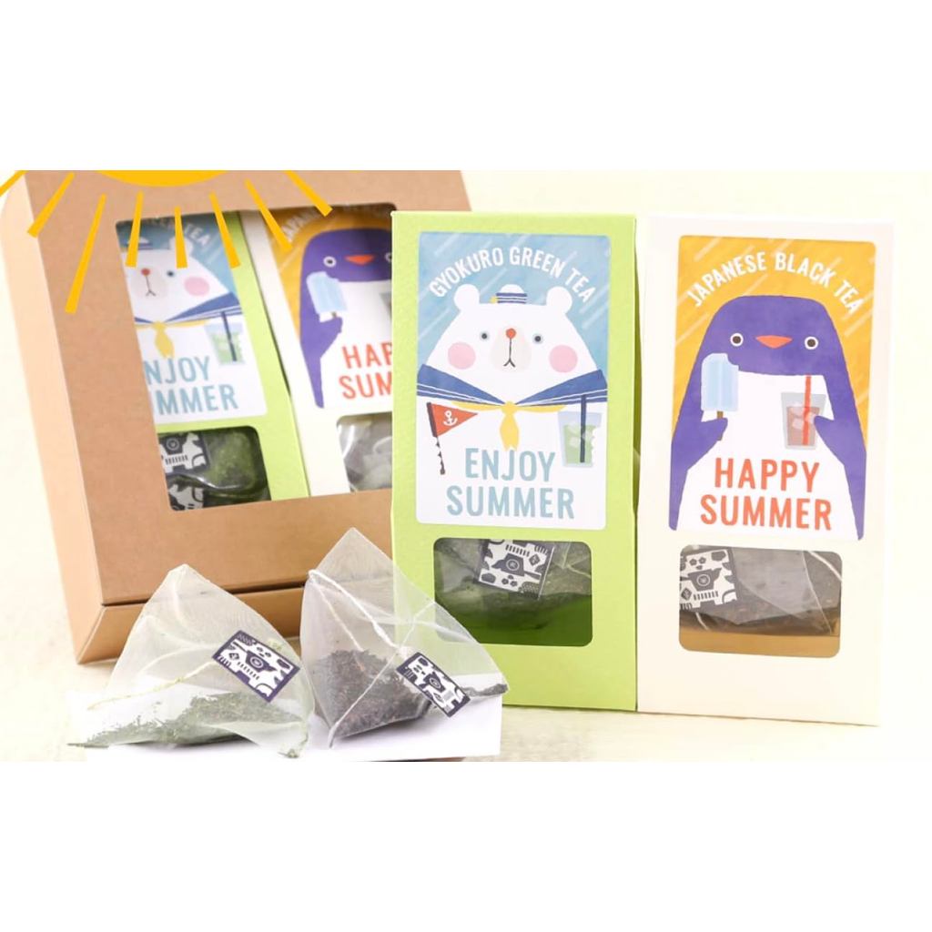 Tea Gift Tea Bag Set Summer O-chugen Summer玉露 (2g x 5 bags) Japanese Black Tea (2g x 5 bags) A perfe