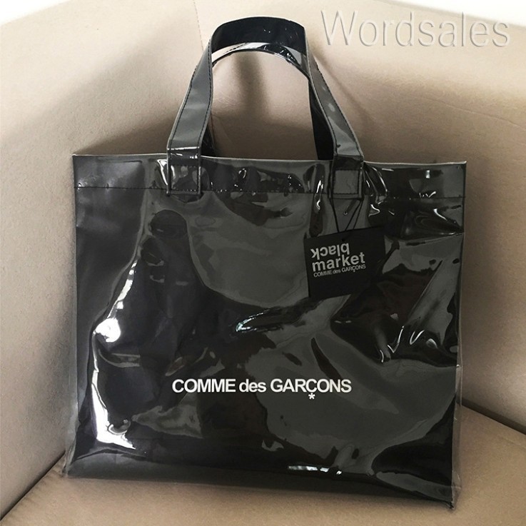 EA3 CDG กันน้ํา PVC Jelly Tote Bag สไตล์วินเทจ ทำจากกระดาษคราฟท์ โปร่งใส สบายในการช้อปปิ้ง