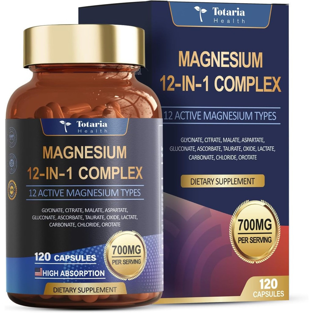 Compound Magnesium 700mg 12 in 1 Magnesium อาหารเสริม, บรรจุ Glycine Glycine Magnesium Glycine, Hear