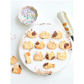 แม่พิมพ์คุกกี้การ์ตูนลูกแมวน่ารัก CatDIY Stampcookie เครื่องตัดอุปกรณ์เบเกอรี่