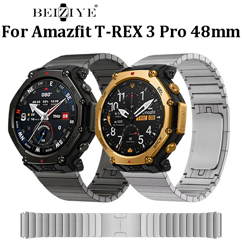 หรูหราไทเทเนียมสําหรับ Amazfit T-Rex 3 Pro (48 มม.) Link สร้อยข้อมือสําหรับ Amazfit T-Rex 3 Pro สมาร