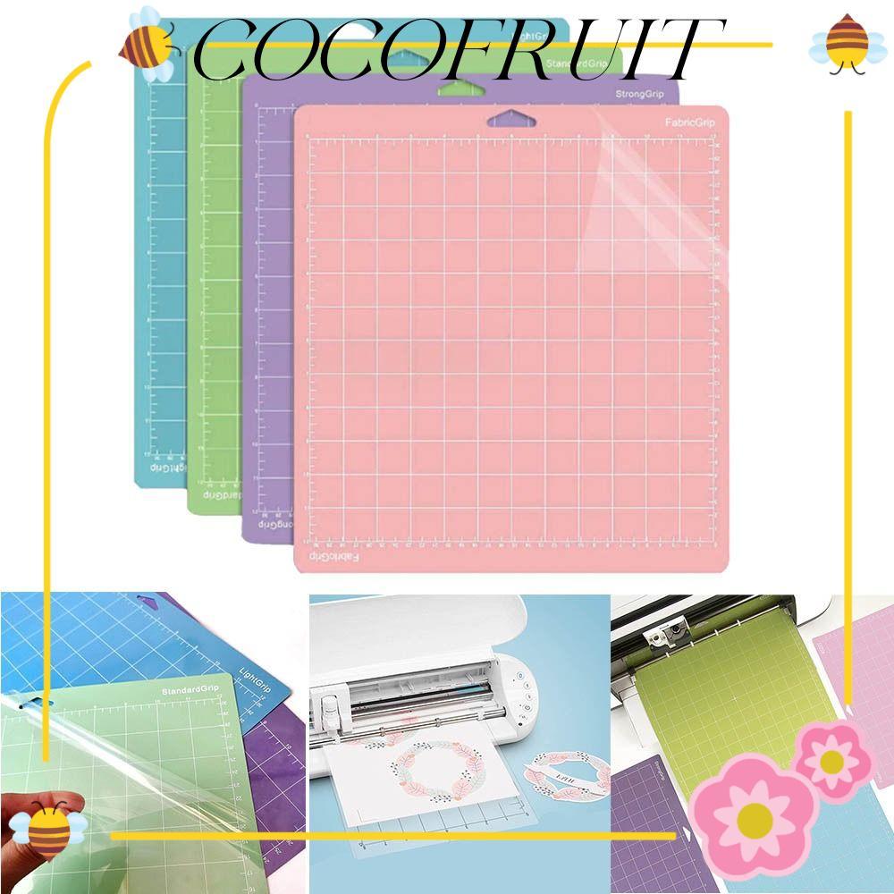COCOFRUIT แผ่นรองตัด, แผ่นรองตัดกาว PVC, แบบพกพา Cameo Silhouette การ์ดหนาสต็อก Strong Grip ตัวอักษร