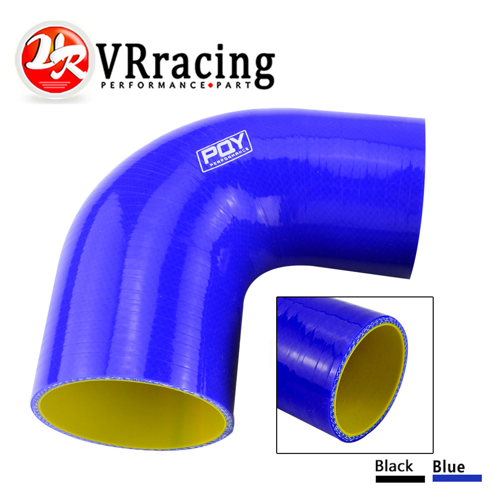 VR  2.5"-3" 63mm-76mm 90 Degree Elbow Reducer Silicone Hose Pipe Turbo Intake vr-SH9025030-QY