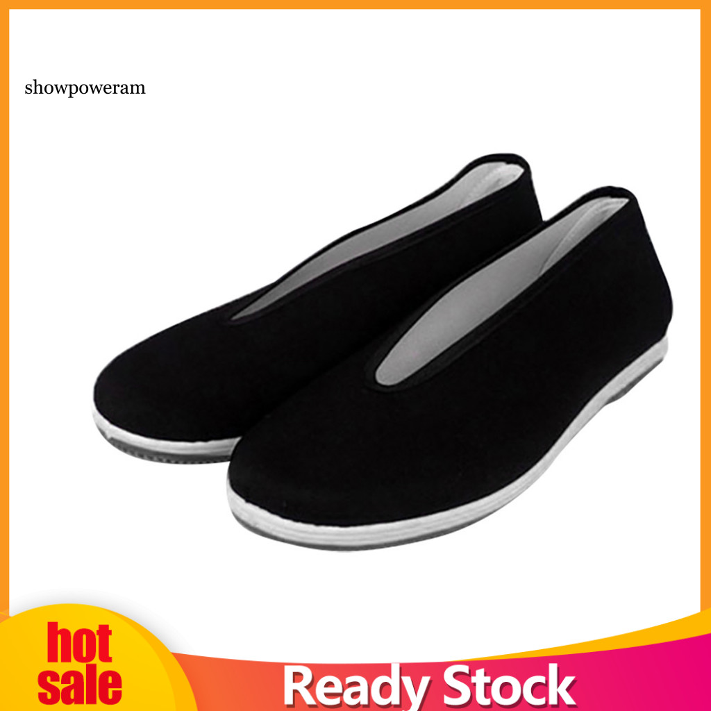 SPM Mens Traditional Chinese Kung Fu Cotton Cloth Tai-chi Old Beijing Casual Shoes
