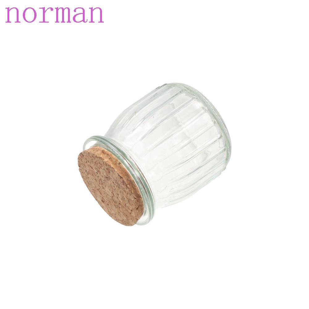 NORMAN ขวดแก้วพุดดิ้ง, ขวดแก้วโยเกิร์ตขนาดเล็ก, โถโปรดปรานโปร่งใส 100/150/200ml พร้อมฝาปิดขวดดื่มมูส