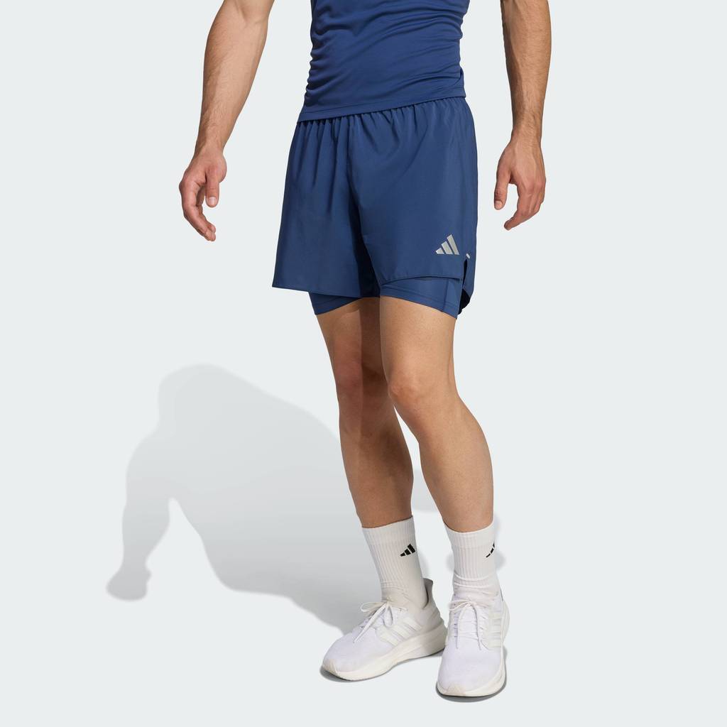 adidas วิ่ง กางเกงขาสั้น adi365 Running Essentials 2in1 ผู้ชาย สีน้ำเงิน JZ7774