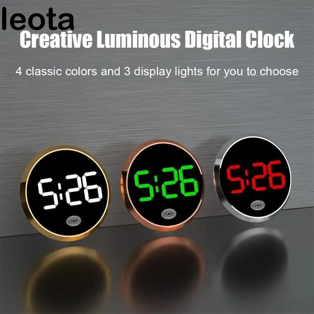 นาฬิกาแดชบอร์ดรถ LEOTA, นาฬิกาดิจิตอลแปลกใหม่ที่สั่งงานด้วยเสียง, จอแสดงผลเวลา LED แบบพกพา Mini Simple LED นาฬิกาอิเล็กทรอนิกส์นักเรียน