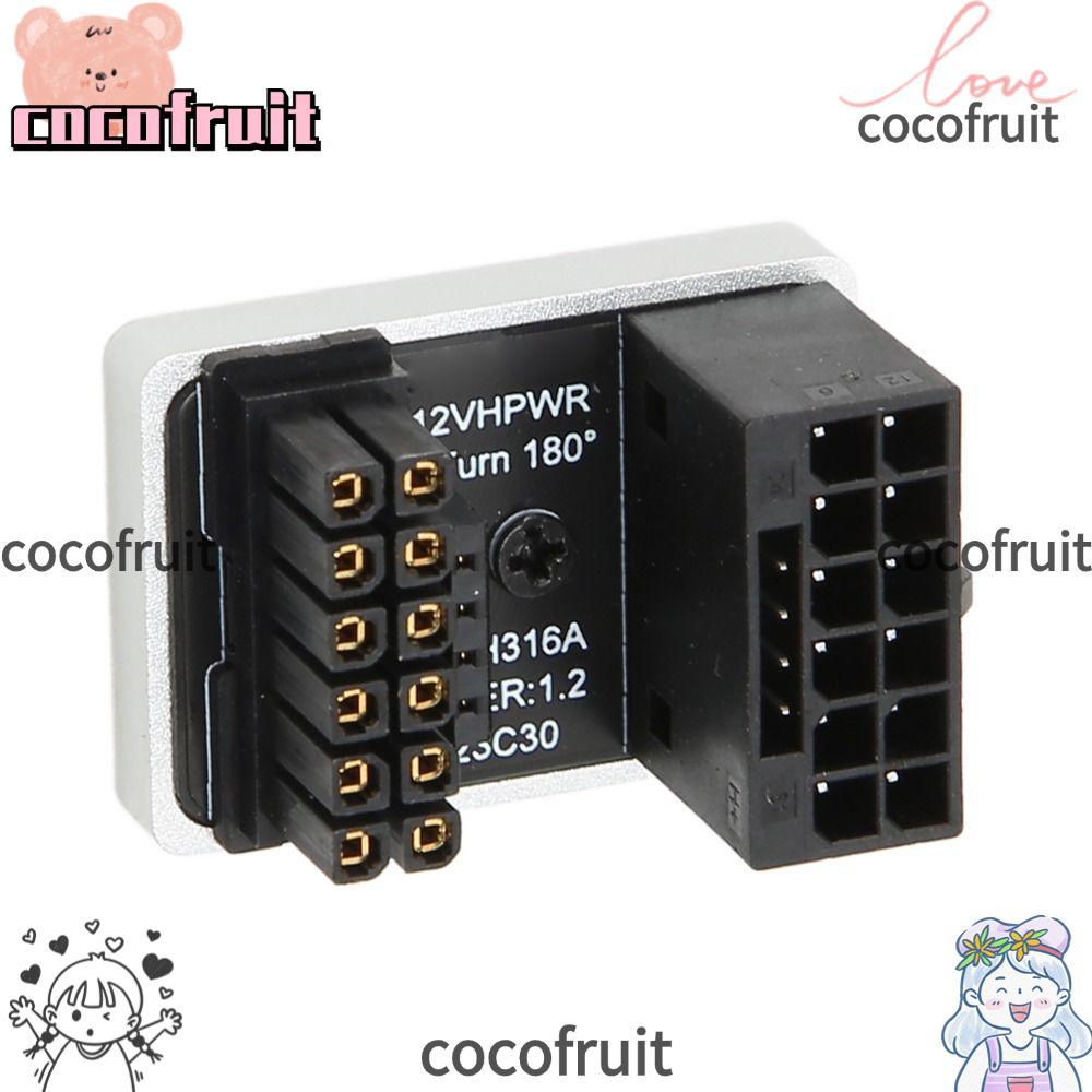 COCOFRUIT GPU PCIe Connector, 180 องศามุม 12 + 4 พิน GPU Power Adapter, ทนทาน PH316 TypeA Plug and P