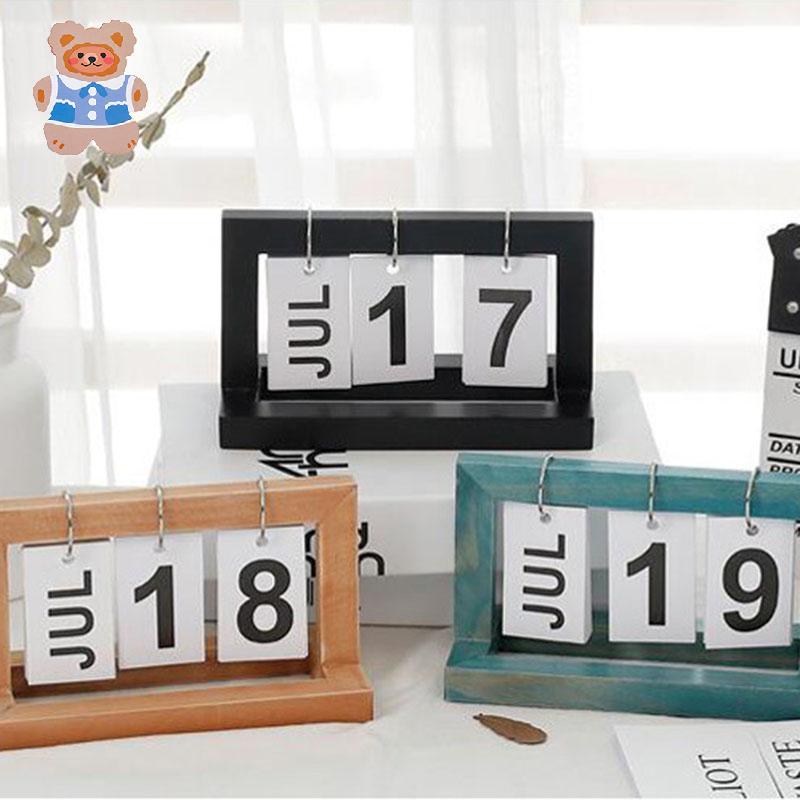 Timber Flip Calendar Calendar Memo Daily Scheduler Planner Home Office Annual Agenda Planner ปฏิทินเ