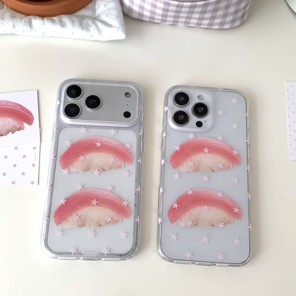 ซูชิอร่อยเหมาะสําหรับ Apple 17pro/15promax/16 เคสโทรศัพท์ 14/13/12 Soft XR/XS รวมทุกอย่าง 7p เคสโทรศัพท์โปร่งใส
