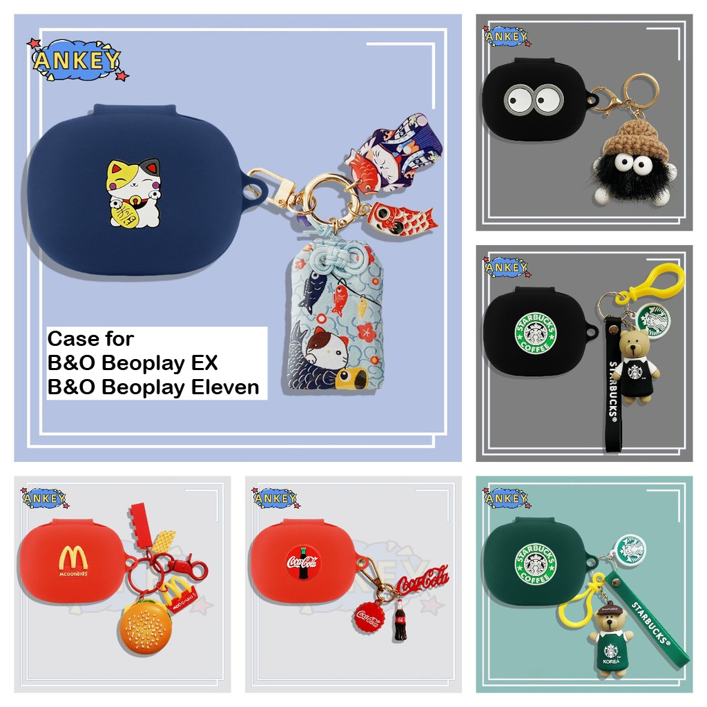 Case for B&O Beoplay EX Protective Silicone Coffee Bear Pendant Covers B&O Beoplay Eleven Bluetooth 