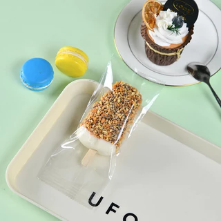 HOME 100 ชิ้นไอศกรีมโปร่งใสถุงปิดผนึกเครื่องโฮมเมด Popsicle ถุงพลาสติก Handmade ไอศกรีม Paing กระเป๋า
