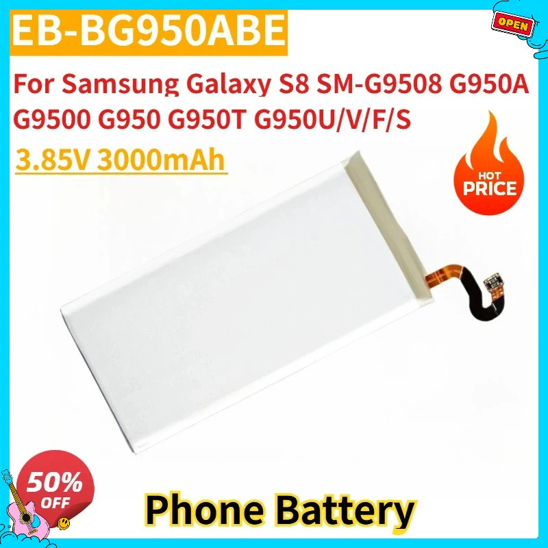 ใหม่เปลี่ยนแบตเตอรี่โทรศัพท์มือถือ 3.85V 3000mAh EB-BG950ABE สําหรับ Samsung Galaxy S8 SM-G9508 G950
