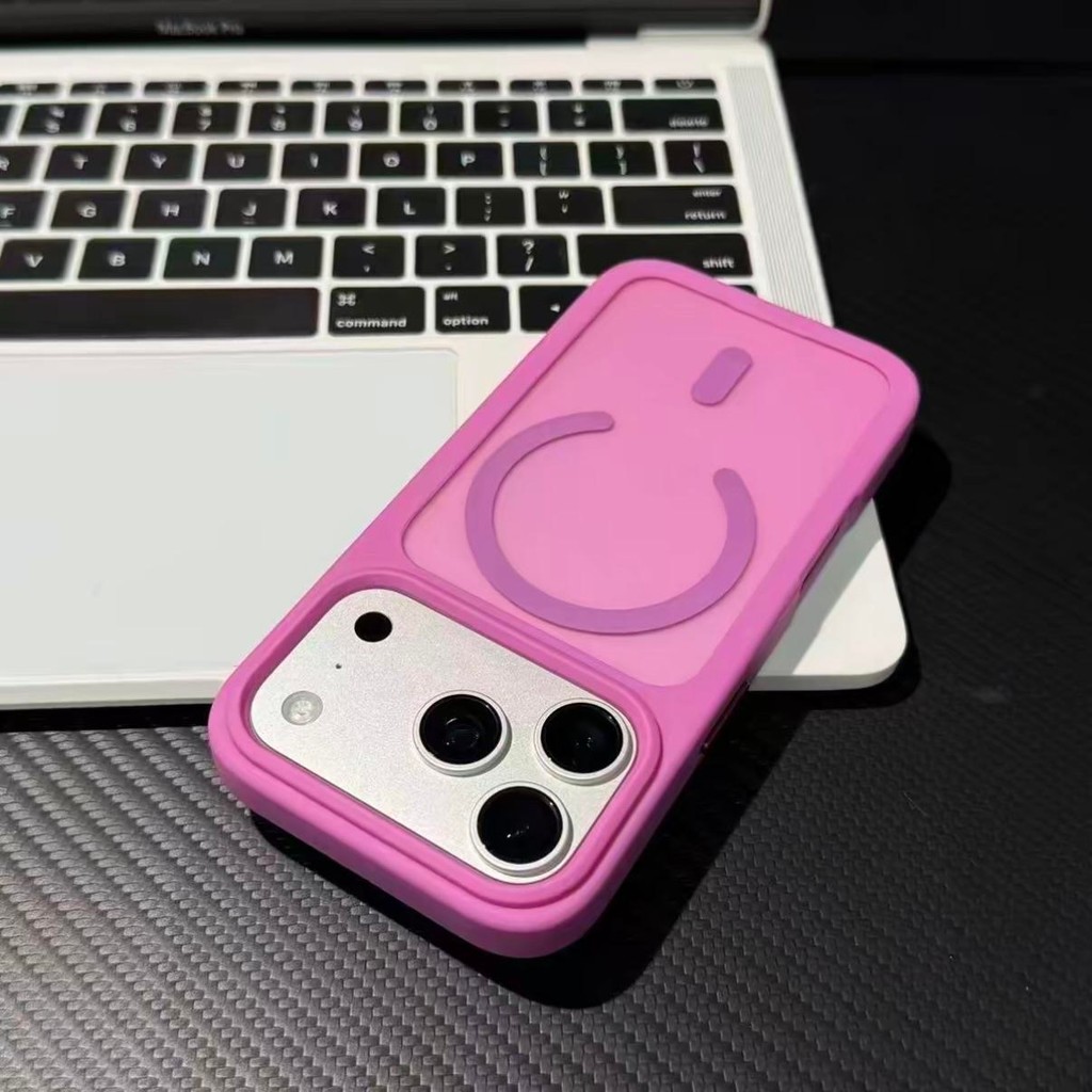 Dopamine Skin-feeling Frosted Magnetic Absorbing Mobile Phone Case เหมาะสําหรับ iPhone17 16 15 14 13 Pro Max Anti-shock Camera Protection Anti-fall Hard Back Cover