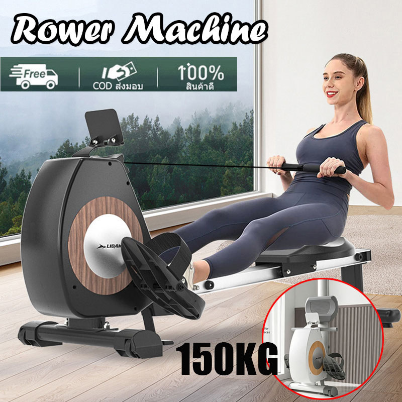 Intelscore เครื่องออกกำลังกาย Rower Machine กรรเชียงบก แรงต้าน 8 ระดับ จานล้อ 3 กก. คาร์ดิโอและฝึกกล