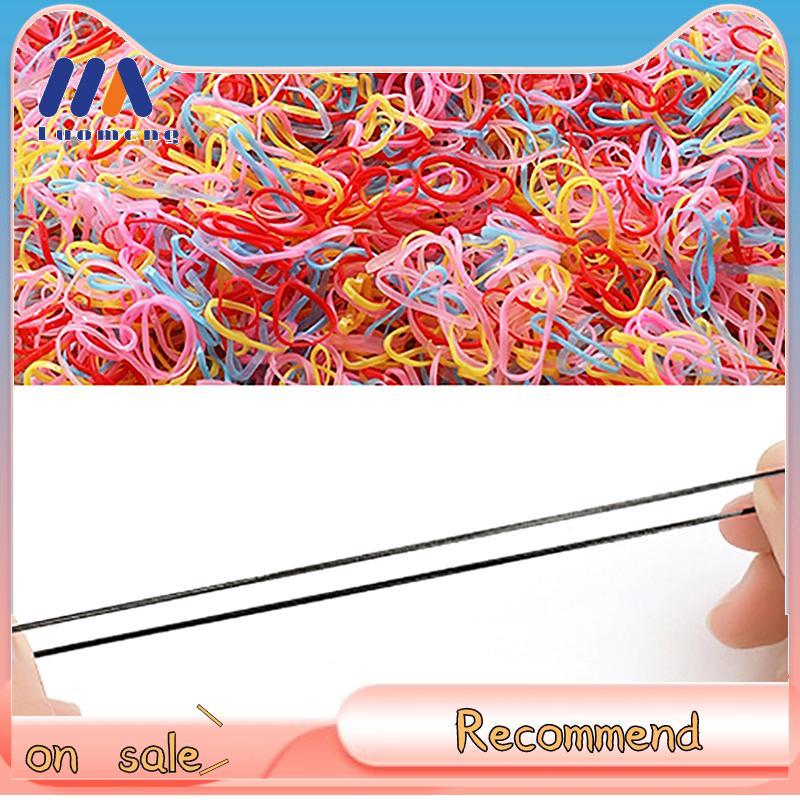 Luo-Meng 1000pcs สาว Colourful ทิ้งยางรัดผมเด็กผู้ถือผมหางม้าสําหรับอุปกรณ์เสริมสําหรับเด็ก Nice