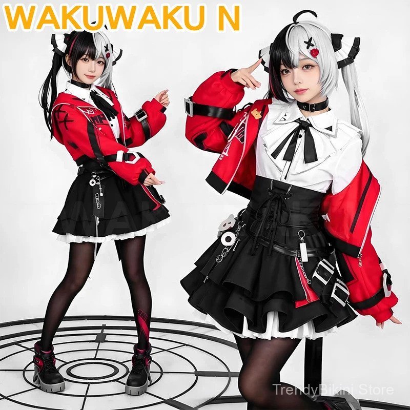 ใน STOC Lacrimosa คอสเพลย์เครื่องแต่งกายเกมS-2XLNeverness to Everness WakuWaku-N ผู้หญิงสีแดงชุด Min