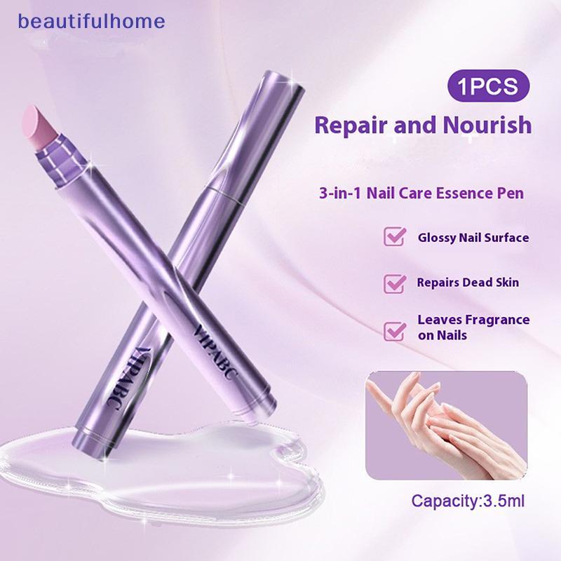 แอลดี| 3In1 เซรามิค Cuticle Oil Brighten Moisturizing Cuticle Remover บํารุงเล็บ Care Essence ปากกาซ่อมเล็บความเสียหายใหม่