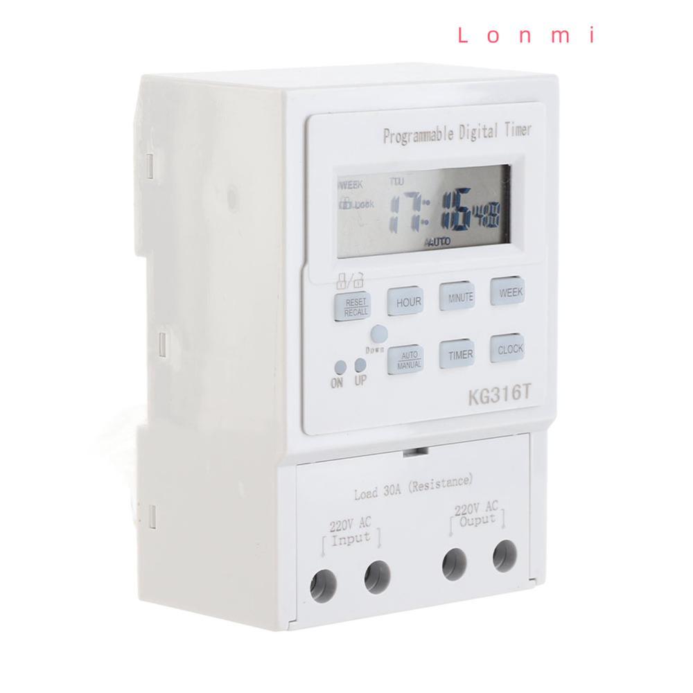 LONMI โปรแกรมจับเวลา, 30A 1W Power Digital Timer Switch, Smart Home AC 220V อัตโนมัติ 1Min - 168H Ti