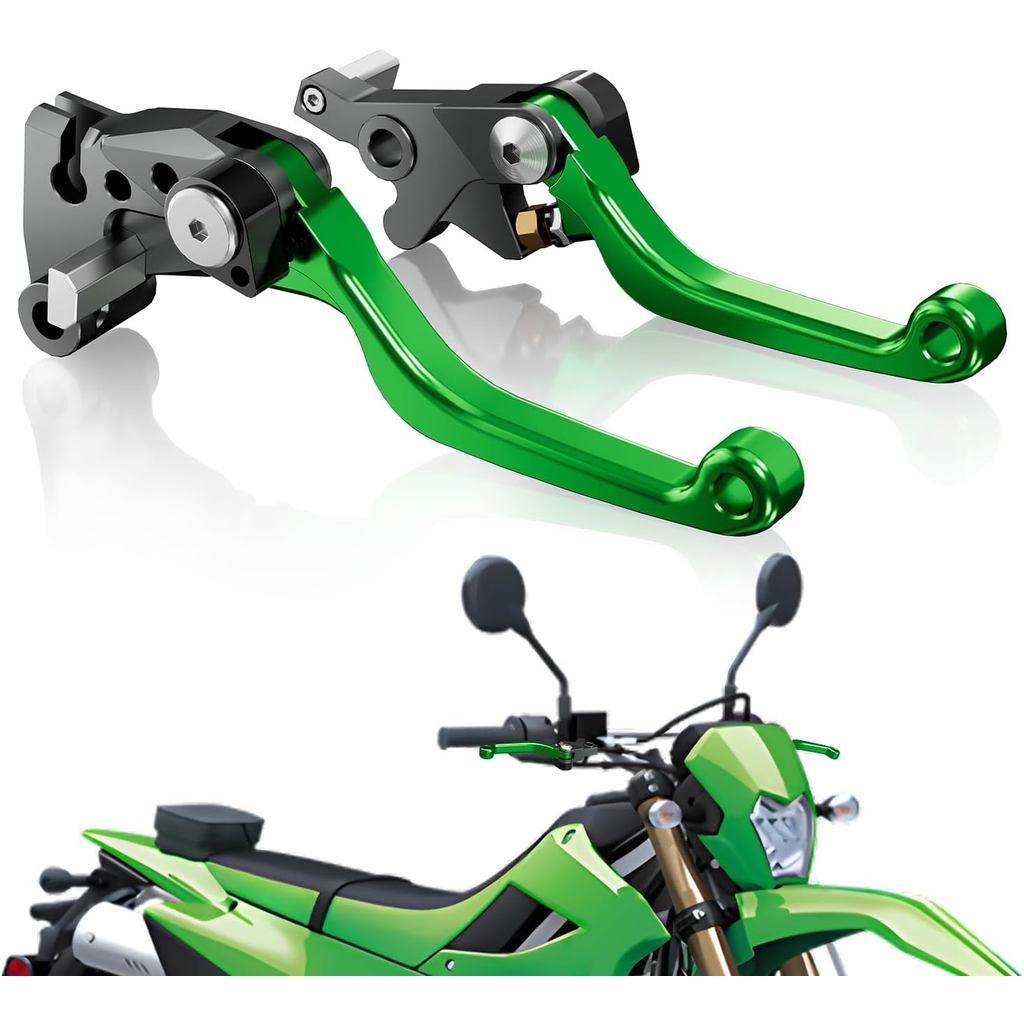 Dirt Bike คลัทช์เบรคคันเดือยพับชุด CNC สําหรับ KLX 300 KLX300 KLX300SM 20-24 KLX125 10-16 KLX250 08-