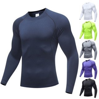 เสื้อบีบอัดแขนยาว slim fit กระชับกล้ามเนื้อ Coolmax เสื้อออก…