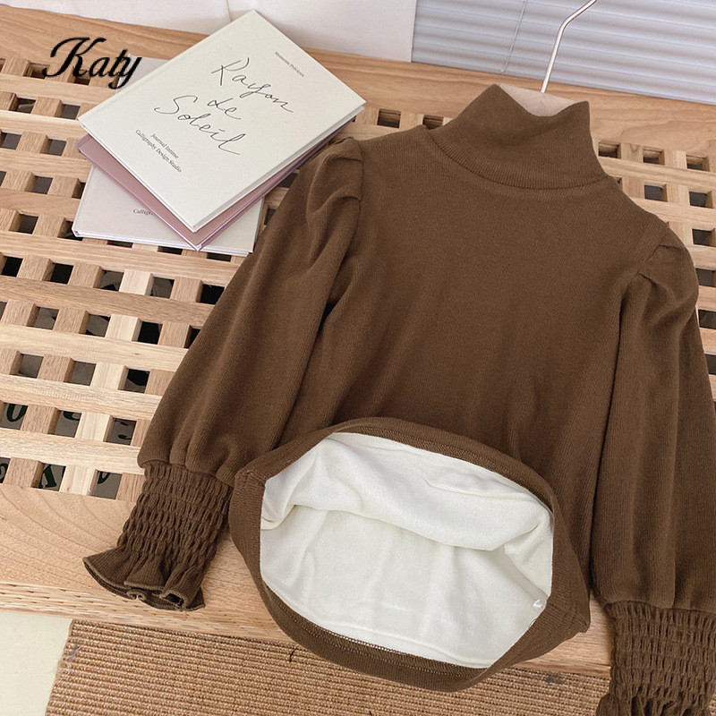 พร้อมสต็อก เกาหลีรุ่นสาวฤดูหนาวชุดเด็กผ้าฝ้ายหนาขนาดใหญ่ปกเสื้อกั๊กสั้น+คอสูงทุกการแข่งขัน จุดต่ําสุด เสื้อ+หนากางเกงบานสามชิ้นแฟชั่นสาวอบอุ่นน่ารักแฟชั่นสูทเด็กฤดูใบไม้ร่วงฤเสื้อผ้าเด็กผู้หญิง - รูปที่ 6