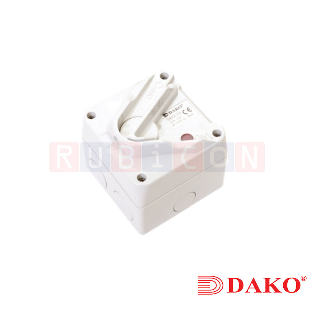 "DAKO" DKF4-220 สวิทช์สลับกันน้ำ IP66 2P 20A 250V (WEATHER PROTECTED ISOLATING SWITCH)