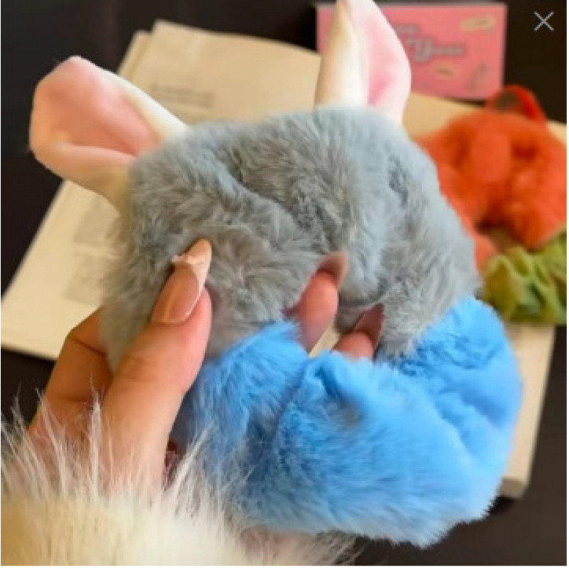 น่ารัก Judy กระต่ายตํารวจเจ้าหน้าที่ผมแหวนหูตุ๊กตาหมวก Scrunchy แหวนสาวน่ารัก Bangs คลิปสวนสนุก Photo Headwear - รูปที่ 7