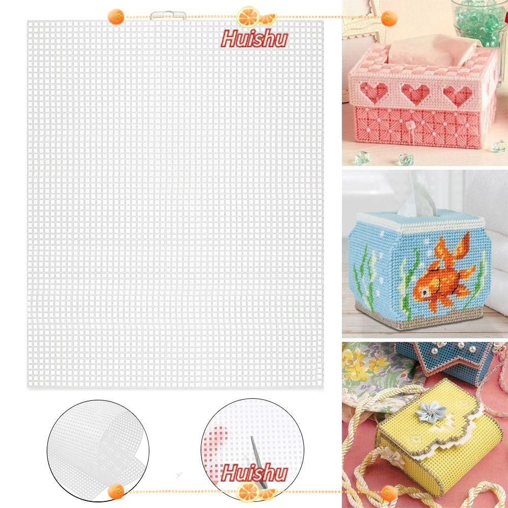 HUISHU Bag Mesh Grid, Plastic White Black Mesh Canvas, Handbag Accessories 7CT 33.5x26CM Bag Rug เส้