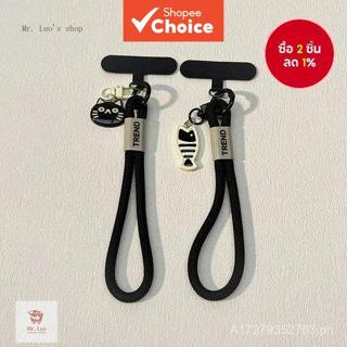 สายคล้องโทรศัพท์มือถือน่ารักพร้อมจี้รูปแมวและปลาดองสไตล์อังก…