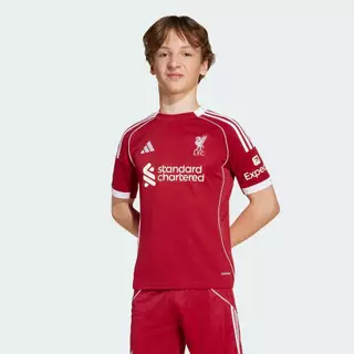 adidas ฟุตบอล เสื้อฟุตบอลชุดเหย้า Liverpool FC 25/26 เด็ก สีแดง JV6436