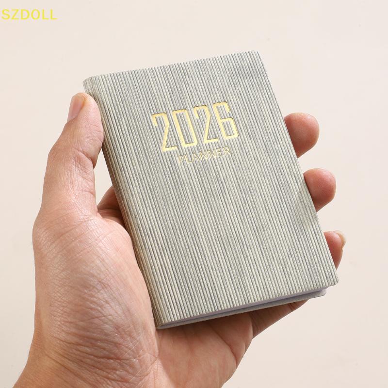 [cxszdol] 2026 สมุดแพลนเนอร์ กระเป๋าพกพา สมุดกําหนดเวลารายวัน 60 แผ่น 120 หน้า ปฏิทินรายสัปดาห์บางวาระ โดม