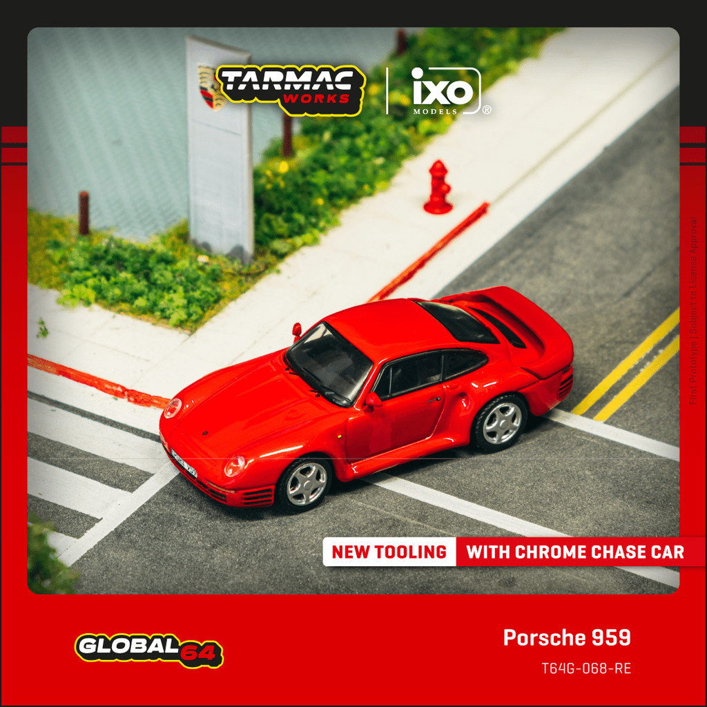 Tarmac Works 1:64 GLOBAL64 Porsche 959 Red T64G-068-RE