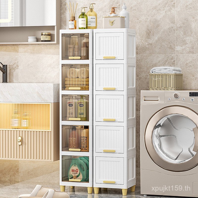 Locker Multi-Layer เด็ก Locker Flip ห้องนั่งเล่นตู้ห้องน้ํา Gap Storage Rack ขนมขบเคี้ยวในครัวเรือน 