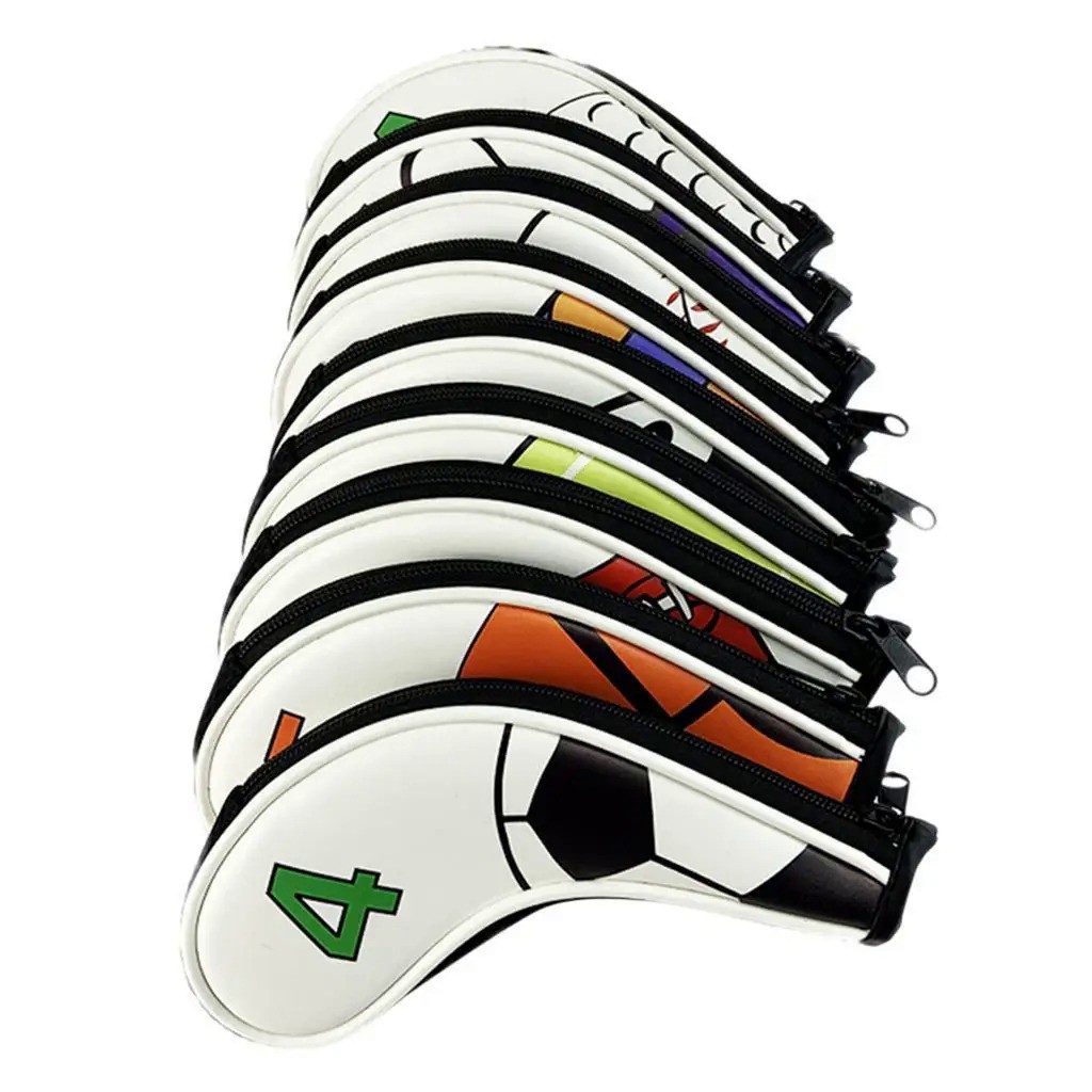 9Pcs/Pack Zipper Golf Iron Covers Set Golf Club  Irons. sturdy and durable use