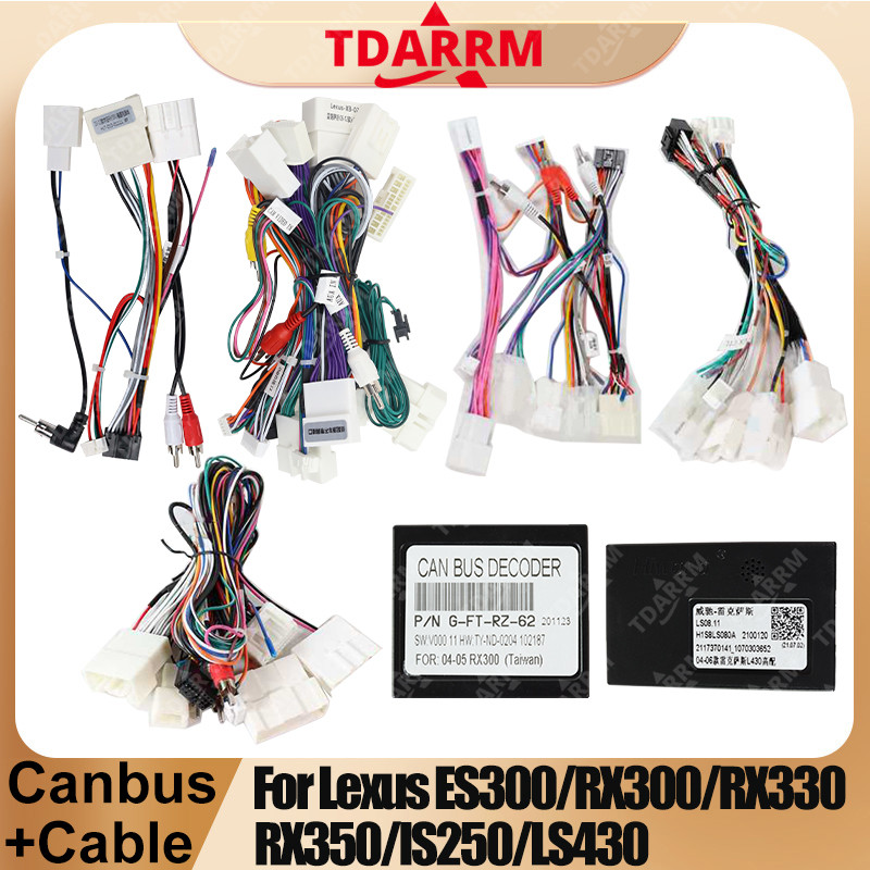 Auto Android สายไฟสายไฟรถวิทยุสเตอริโออะแดปเตอร์กล่อง Canbus สําหรับ Lexus ES300/RX300/RX330/RX350/I