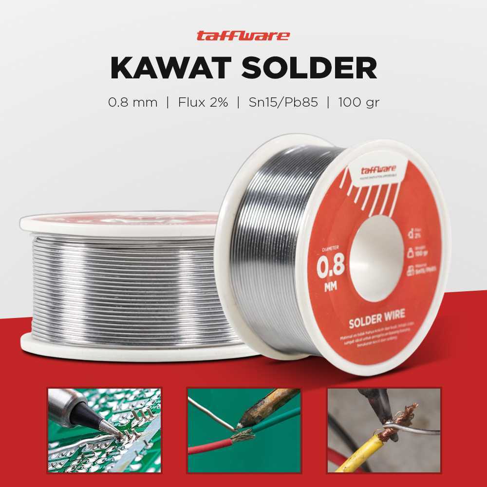 ลวดบัดกรีลวดดีบุก Taffiffware 0.8mm 100gr - SWH010