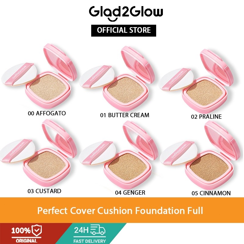 Glad2Glow Perfect Cover Cushion Foundation Refill Make up Facial Skincare รองพื้นแต่งหน้า ปกปิดเต็มร