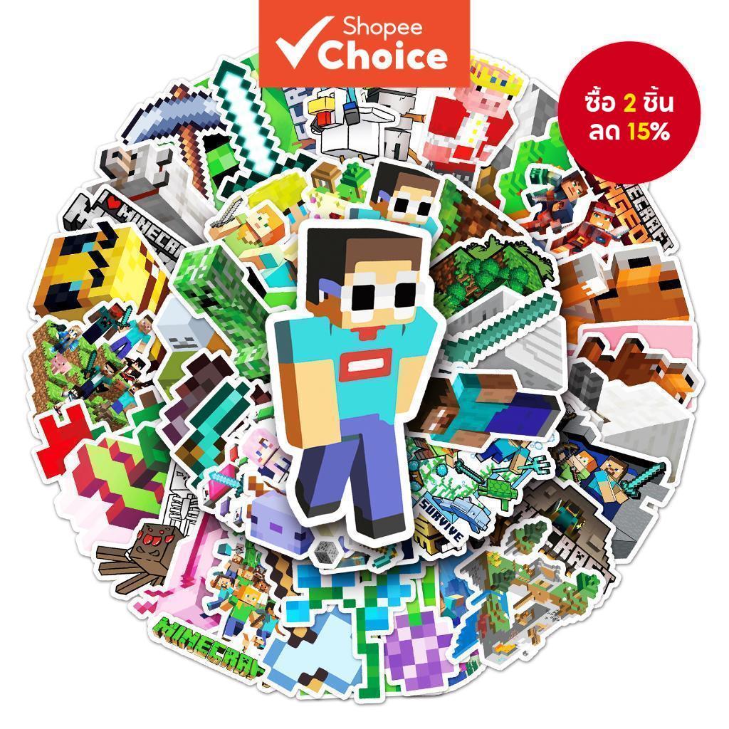 50 ชิ้นตลก Minecraft DIY Creative มอเตอร์สติกเกอร์รถสติกเกอร์ Helmater สติกเกอร์ Home Decal