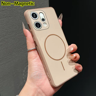 เคส OPPO Reno 16 14 15 13 16F 14F 15F 13F 5G เคส OPPO Reno 13 14 15 16 Pro Max 5G เคสซิลิโคนกันกระแทกสีมาแครอน พร้อมตัวป้องกันเลนส์กล้อง พื้นผิวด้าน เรียบง่าย สัมผัสเหมือนหนังแข็ง ป้องกันลายนิ้วมือ