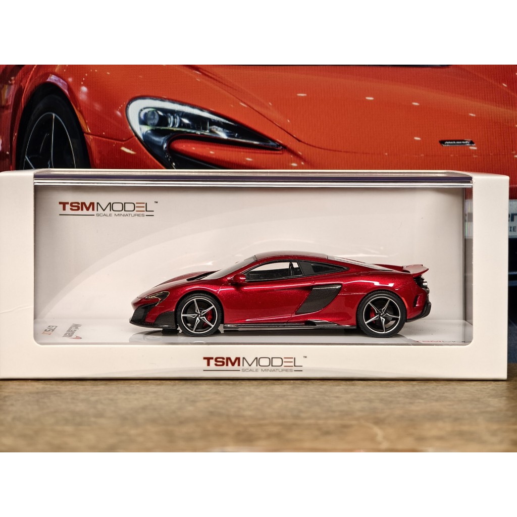 1/43 TSM McLaren 675LT 2015 Volcano Red Brand New Seal ยังไม่เปิด, with PVC Protective Case, Default