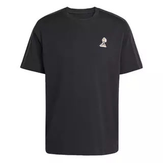 adidas ไลฟ์สไตล์ เสื้อยืดพิมพ์ลาย LUX COFFEE CAFE POUR ผู้ชาย สีดำ KB4847