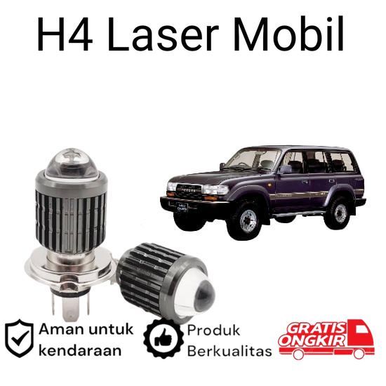 2 ชิ้น H4 เลเซอร์สีขาว LED ไฟหน้าสําหรับ Toyota land cruiser XV 80 Koko