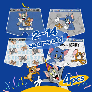 ชุดกางเกงบ็อกเซอร์เด็กชาย 4 ชิ้น การออกแบบการ์ตูนและขนาดที่ก…