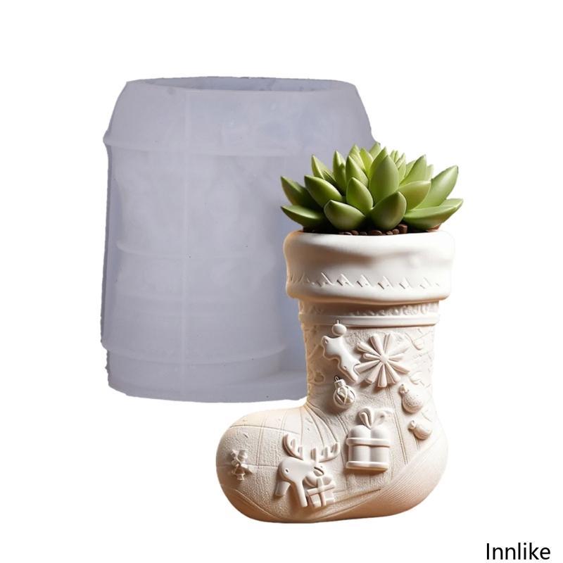 INN รายละเอียดซิลิโคน Holiday Theme ที่ใส่ปากกาแม่พิมพ์สําหรับสร้างตกแต่งเรซินที่ไม่ซ้ํากันและกระถาง