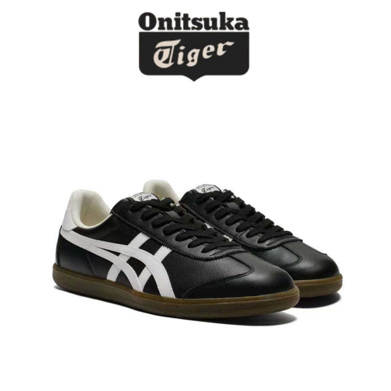 Onitsuka Tiger Tokuten รองเท้าสเก็ตบอร์ดลําลองผู้ชายแฟชั่นผู้หญิงสีดําสีขาว 1183C429-001 YG9A